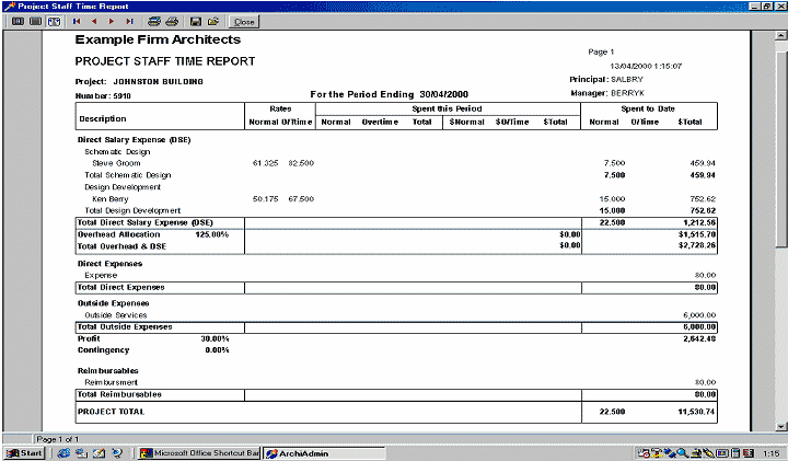 Projects Reports