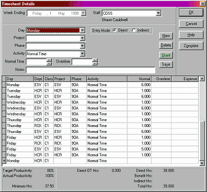 Timesheet Details